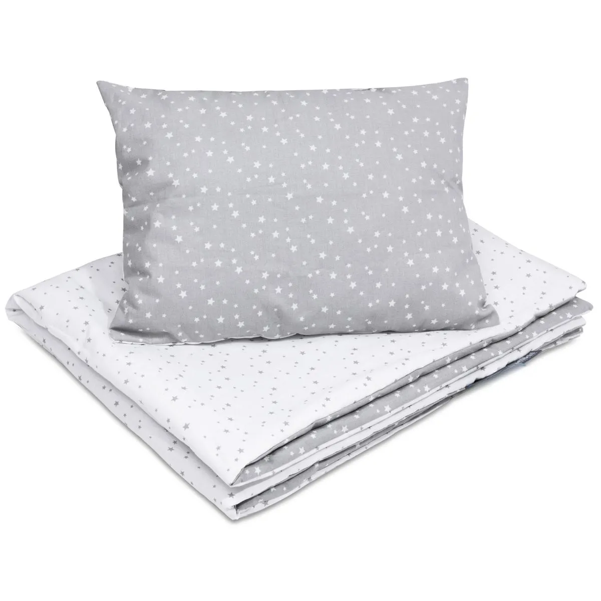 Ensemble de literie en coton pour bambin 2 pièces avec garnissage couette enfant 135×100 cm et oreiller 60×40 cm polaris Ensemble de literie en coton pour bambin 2 pièces avec garnissage couette enfant 135×100 cm et oreiller 60×40 cm polaris