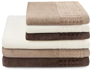 Ensemble de serviettes d’hôtel de luxe 6 pièces Larisa Chocolat Café 500 g/m²