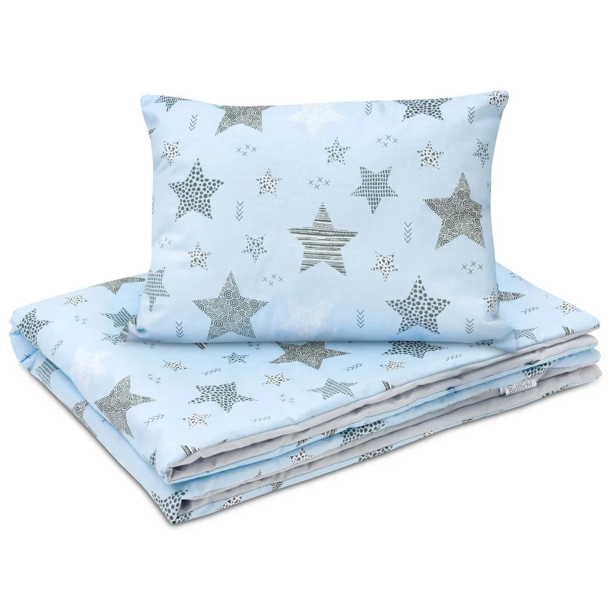 Ensemble de literie en coton pour tout-petits 2 pièces avec garnissage couette enfant 135×100 cm et oreiller 60×40 cm rigel star Ensemble de literie en coton pour tout-petits 2 pièces avec garnissage couette enfant 135×100 cm et oreiller 60×40 cm rigel star