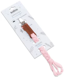 Porte-sucette en coton rose
