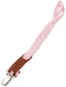 Porte-sucette en coton rose