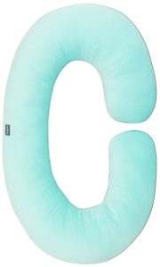 Grand coussin de grossesse en forme de C, 140×85 cm, menthe