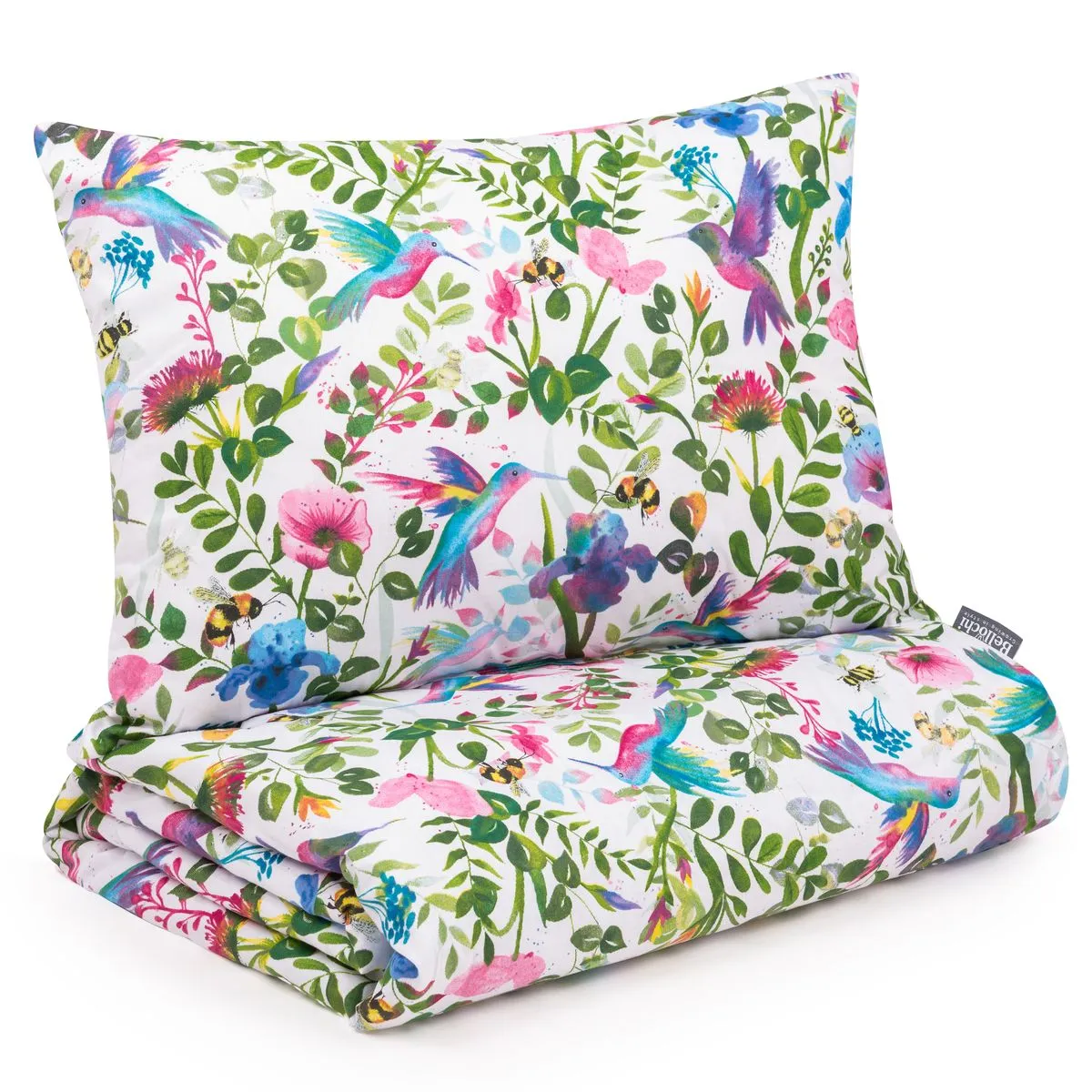 Ensemble de literie en coton pour tout-petit 2 pièces, housse de couette 135×100 cm et taie d’oreiller 60×40 cm Paradis