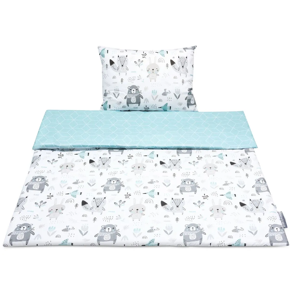 Ensemble de literie en coton pour tout-petit 2 pièces, housse de couette enfant 135×100 cm et taie d’oreiller 60×40 cm Animaland Ensemble de literie en coton pour tout-petit 2 pièces, housse de couette enfant 135×100 cm et taie d’oreiller 60×40 cm Animaland