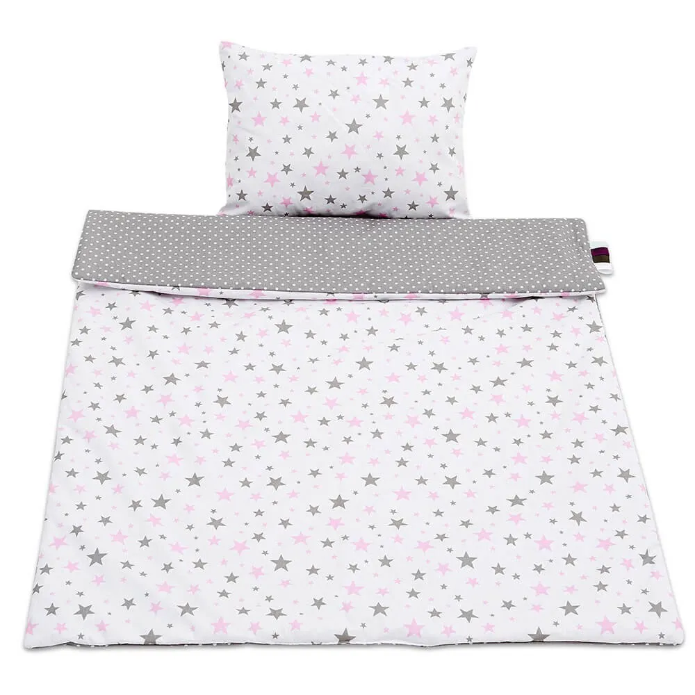 Ensemble de literie pour bébé de 2 pièces, couette 100×75 cm et oreiller 40×30 cm, rêve de petite fille