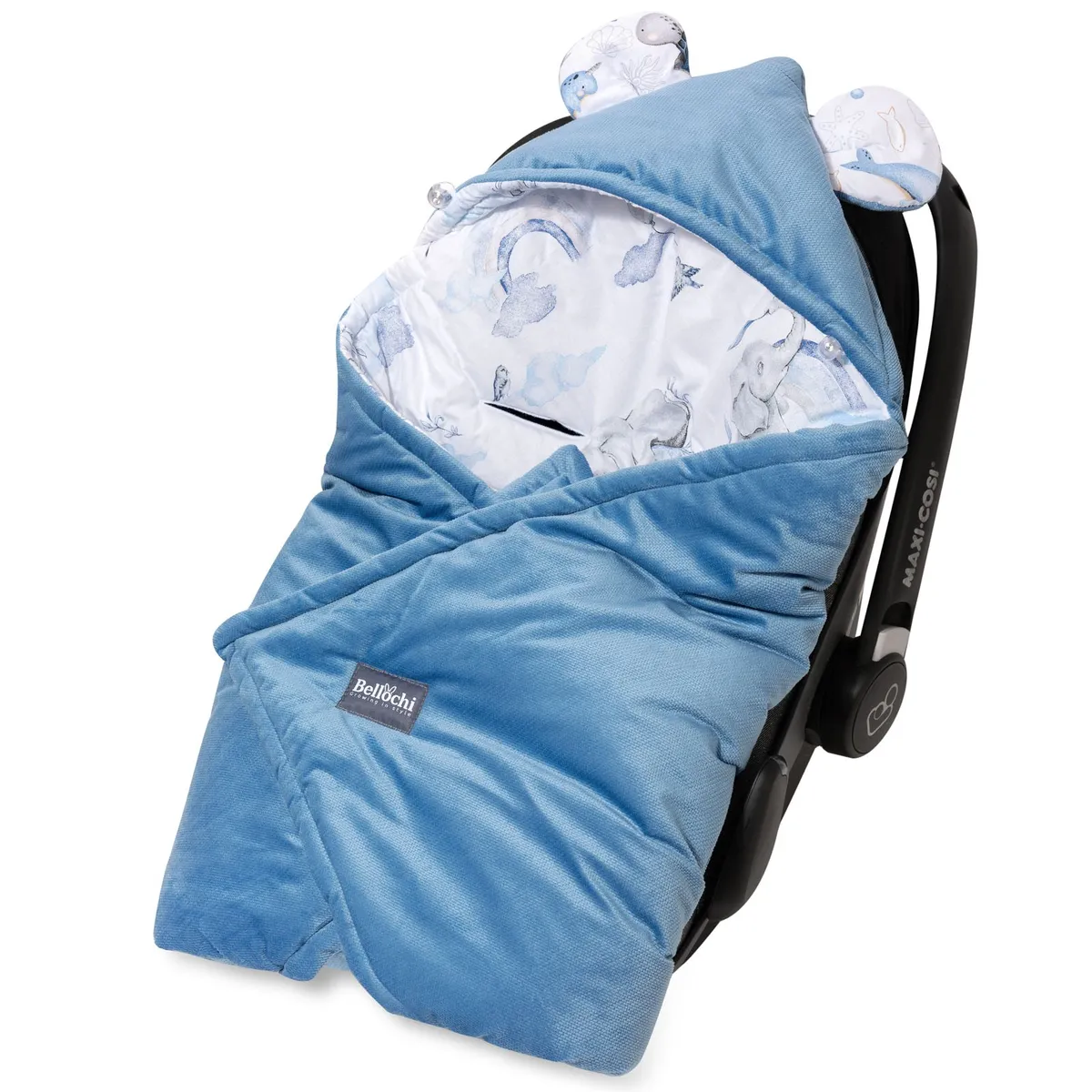 Couverture universelle pour siège d’auto pour bébé avec capuche 90×90 cm basic Jambo