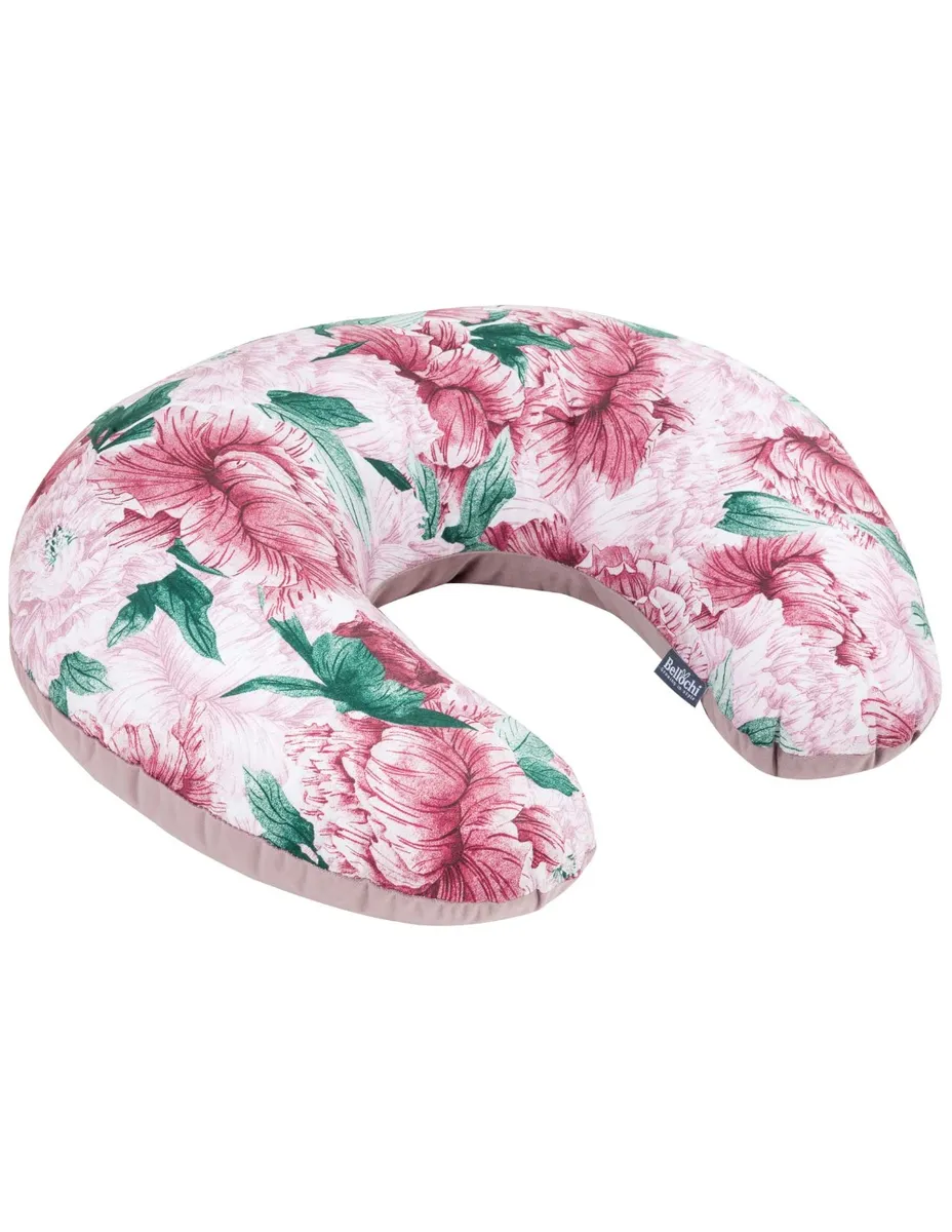 Coussin d’allaitement, oreiller d’alimentation 60×40 cm Pivoine Rose avec housse amovible – Pink Peony