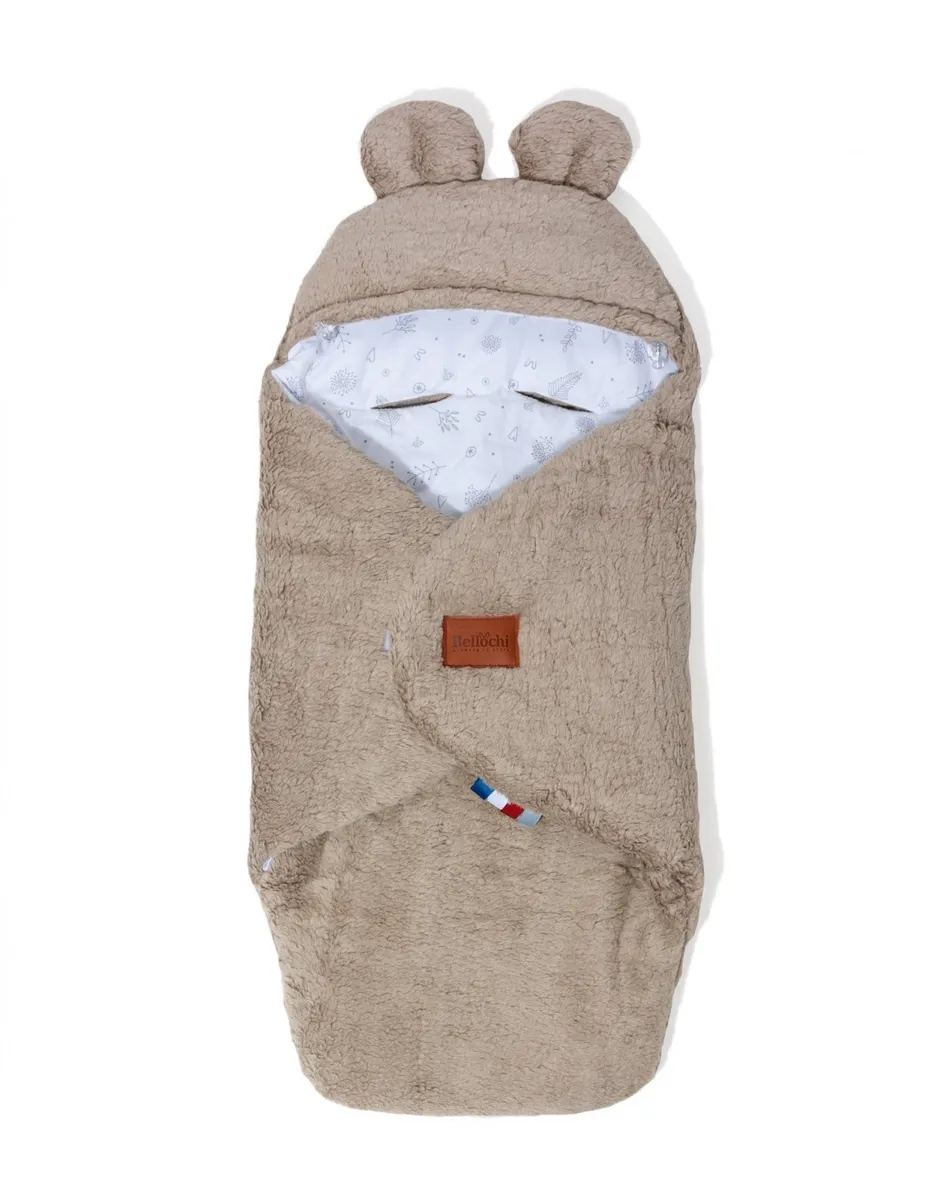 Couverture de siège d’auto pour bébé 90×90 cm brun Ours en peluche – brown Teddy bear