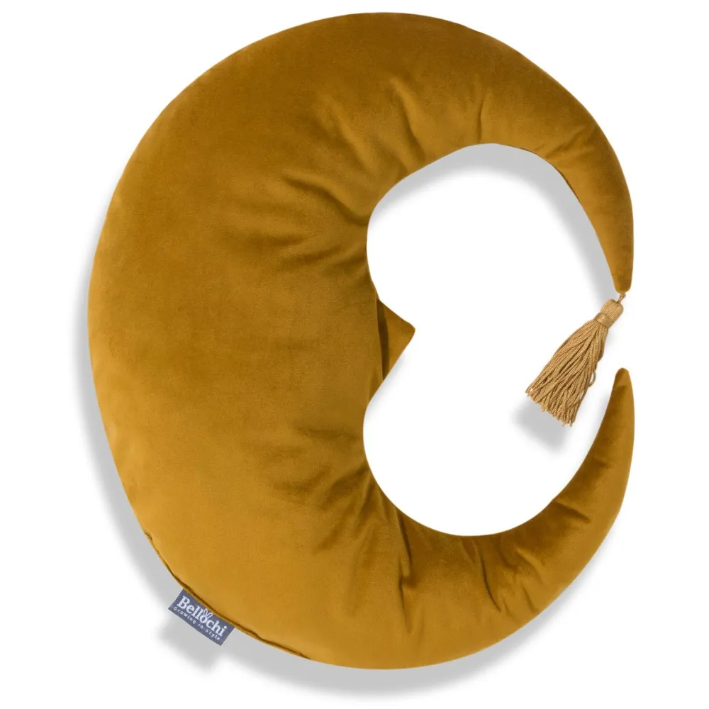 Coussin décoratif en forme de LUNE jaune – musta