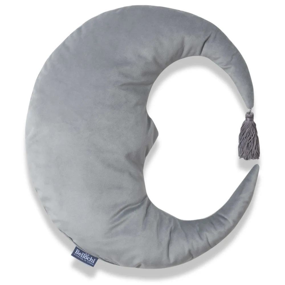 Coussin décoratif en forme de LUNE gris
