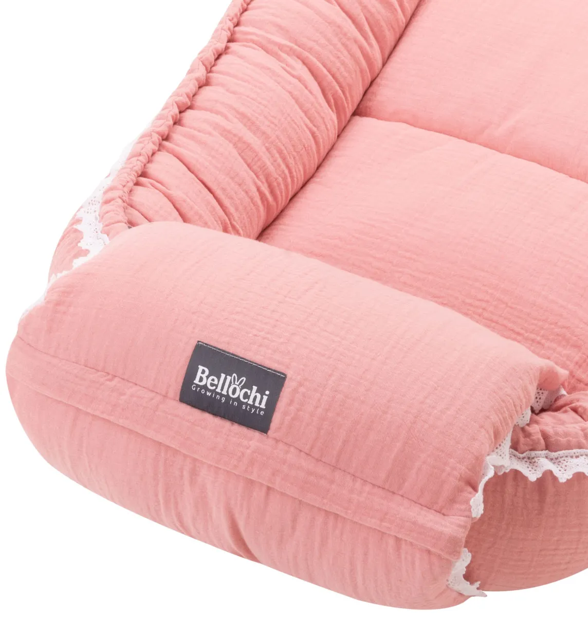 Nid de bébé 100×60 cm Câlin Muslin Rose avec emballage multifonctionnel