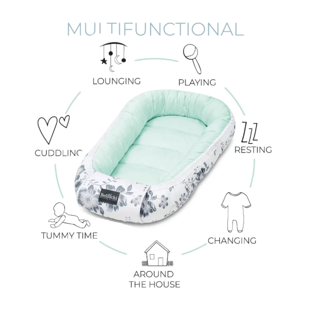 Cocon pour nouveau né 100×60 cm mint berry