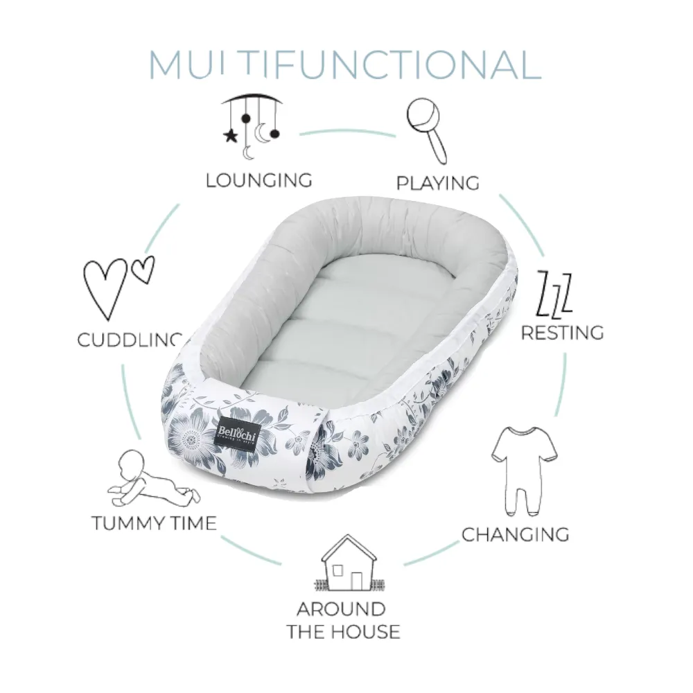 Cocon pour nouveau né 100×60 cm moon berry