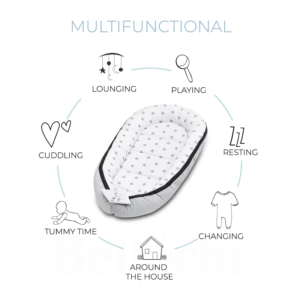 Cocon pour nouveau né 100×60 cm nunki star
