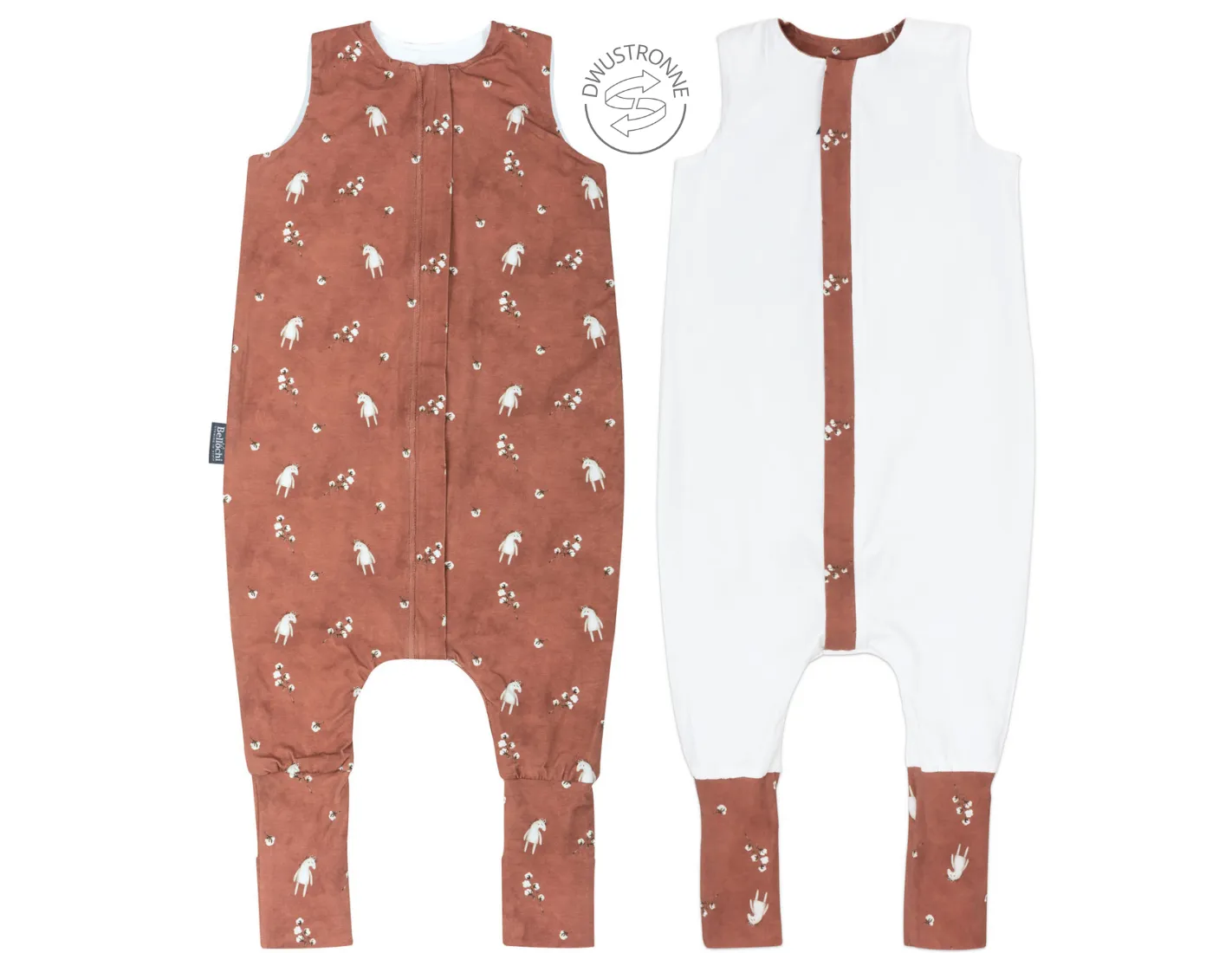 Sac de couchage double face avec pieds pour enfants de 1 à 2 ans TOG 2.5 baby horse flower Sac de couchage double face avec pieds pour enfants de 1 à 2 ans TOG 2.5 baby horse flower