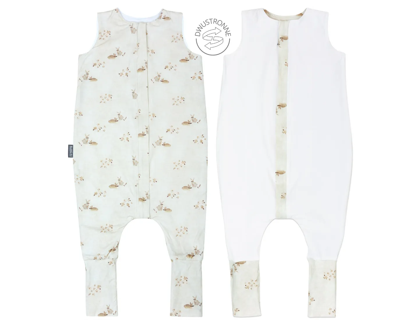 Sac de couchage double face avec pieds pour enfants de 1 à 2 ans TOG 2.5 lapin beige