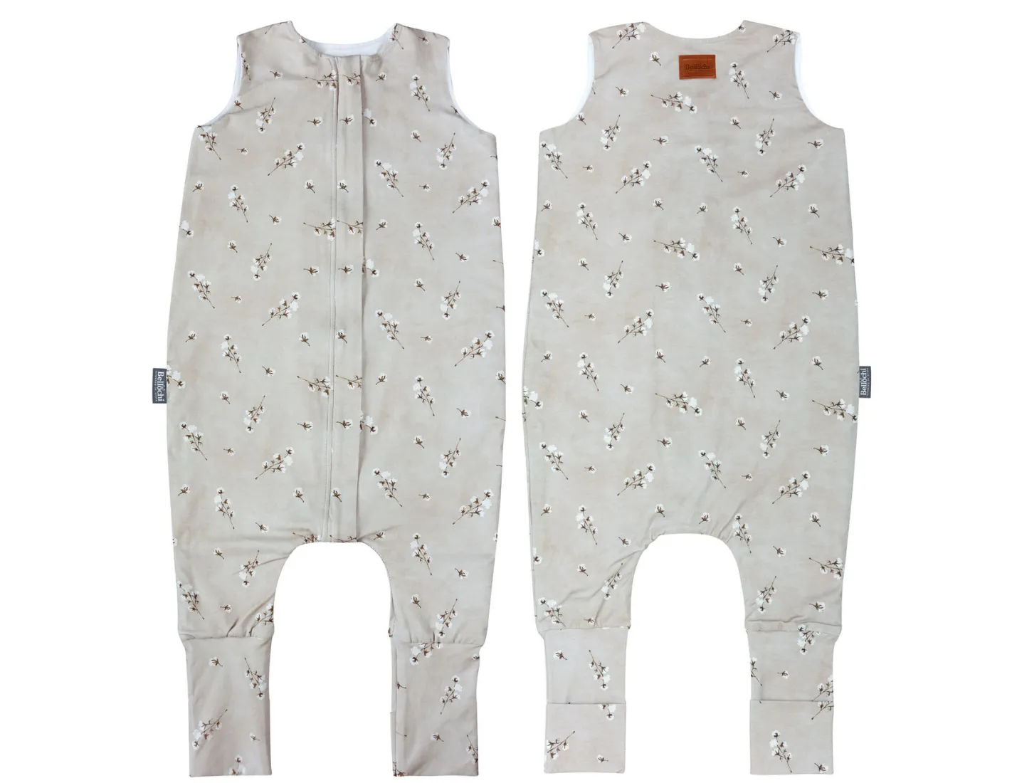 Sac de couchage double face avec pieds pour enfants de 1 à 2 ans TOG 2.5 en coton fleuri