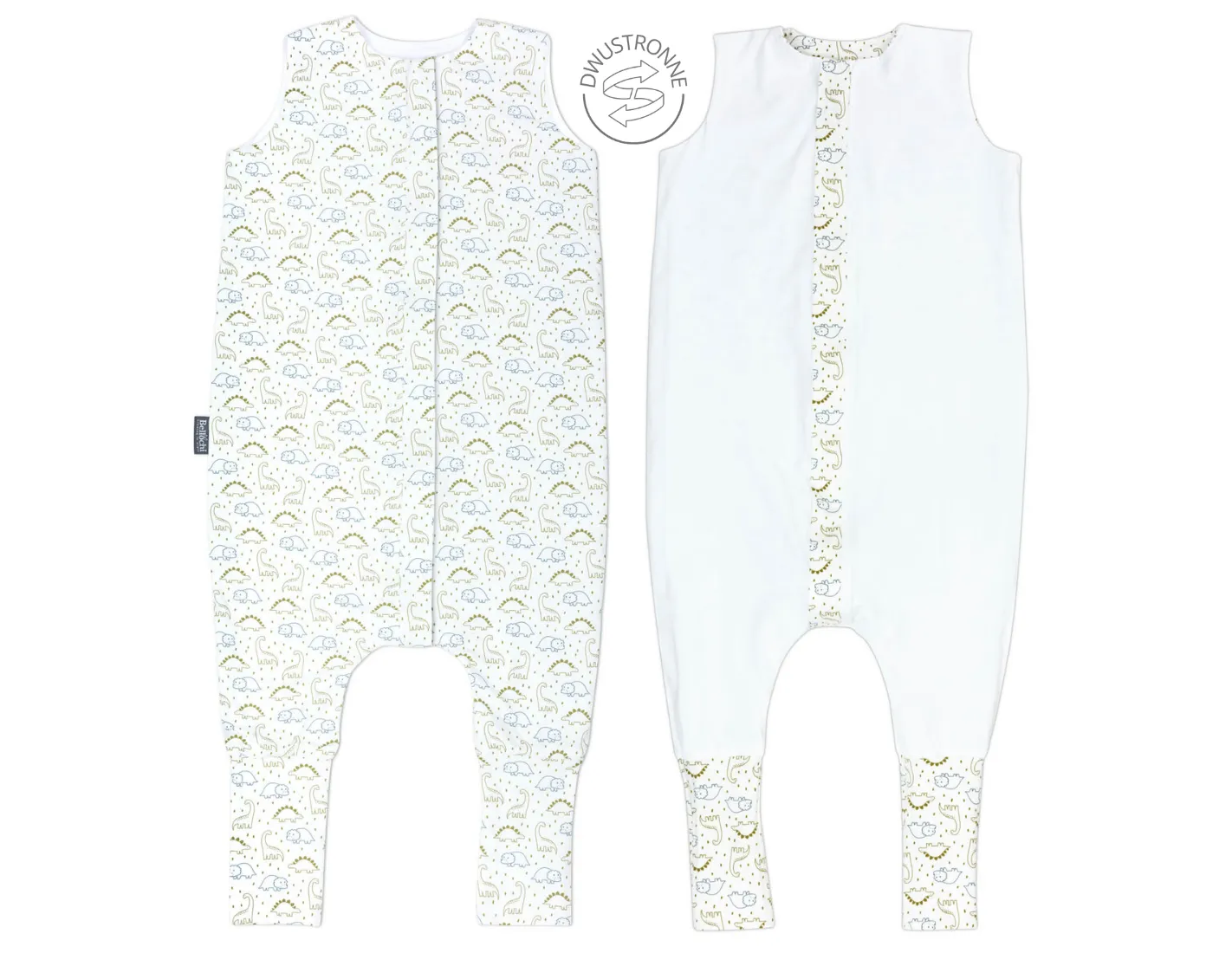 Sac de couchage double face avec pieds pour enfants de 1-2 ans TOG 2.5 dino heureux