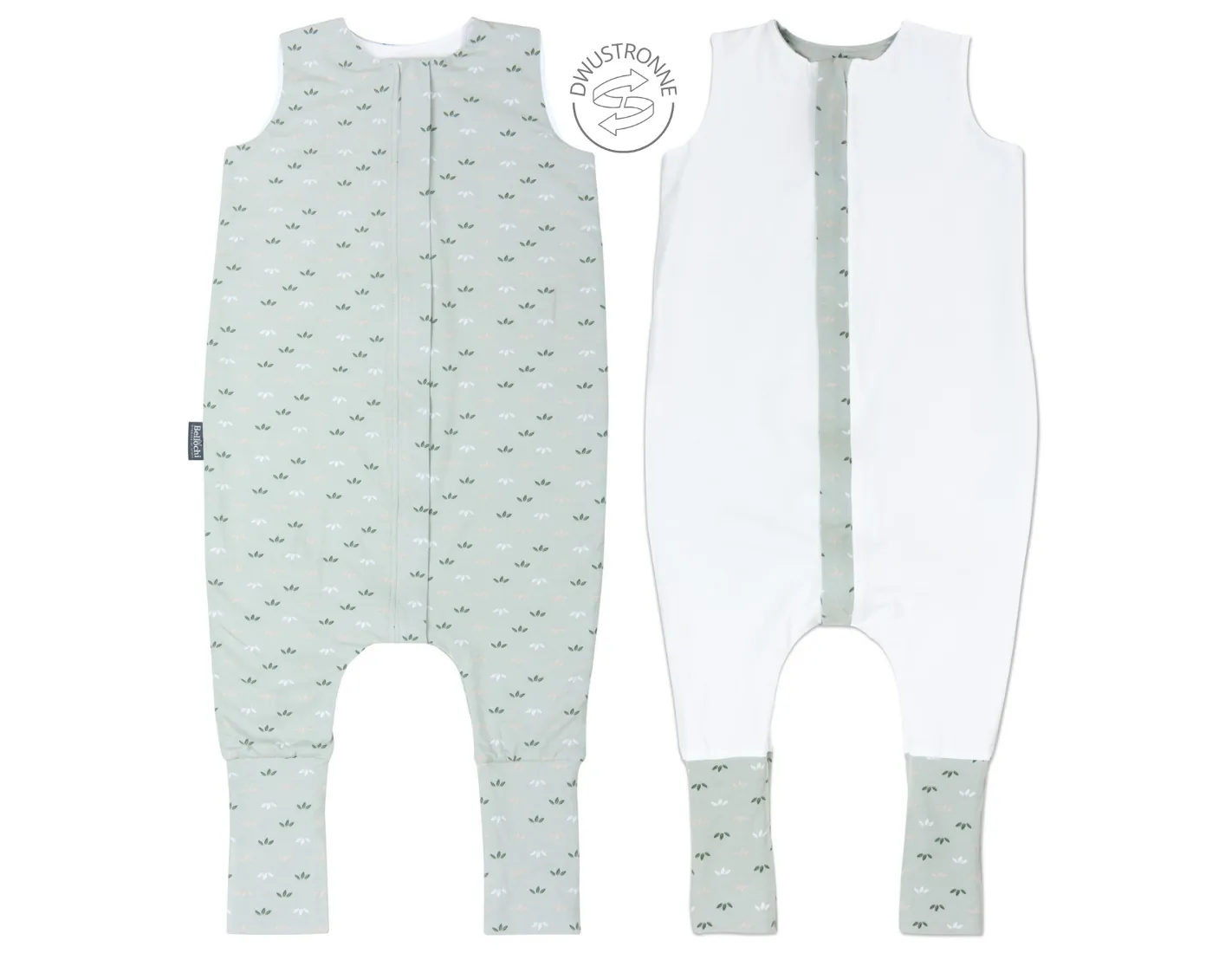 Sac de couchage double face avec pieds pour enfants de 1 à 2 ans TOG 2.5 mintleaf