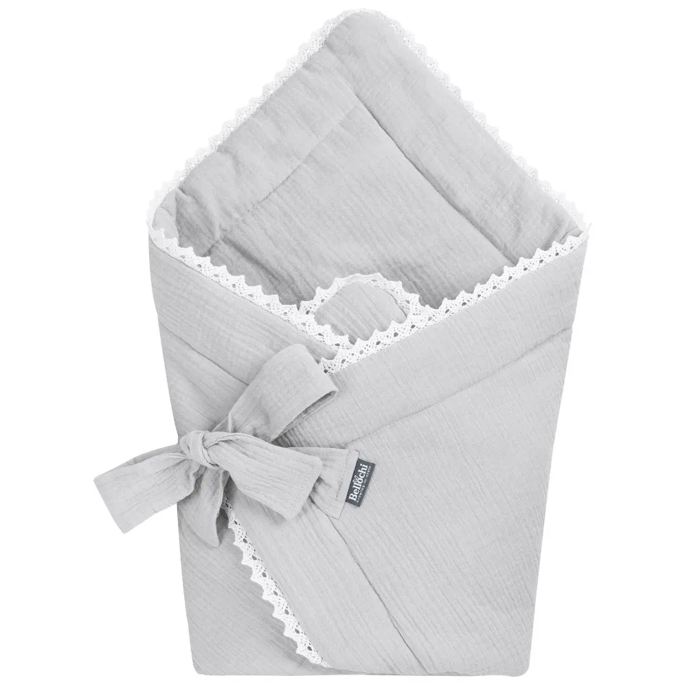 Nid d’ange pour bébé 75×75 cm Cuddly Muslin Gray