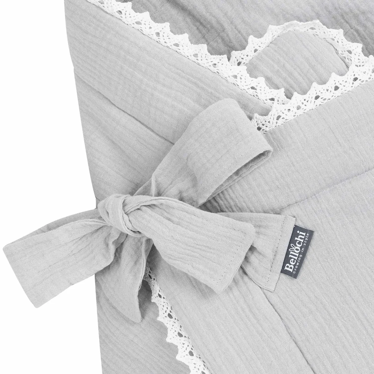 Nid d’ange pour bébé 75×75 cm Cuddly Muslin Gray