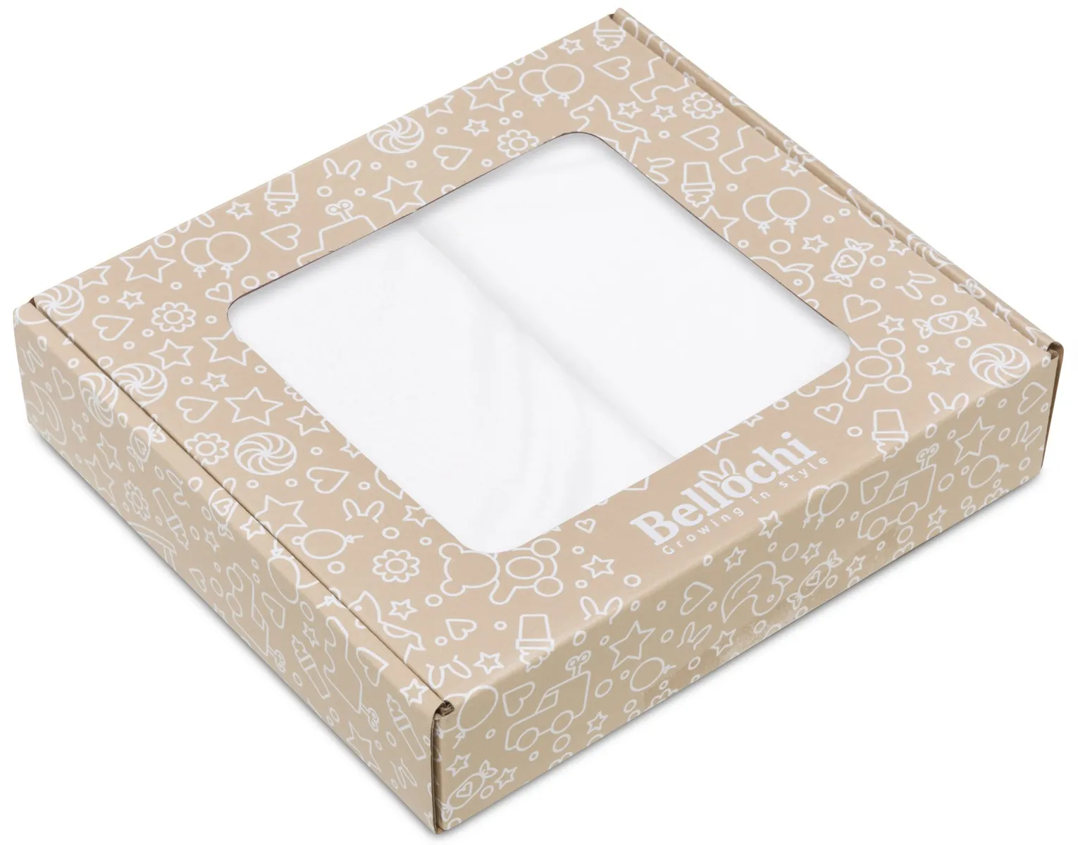 Ensemble de 2 pièces de couverture d’emmaillotage pour bébé MiMi classique blanc 0-3m