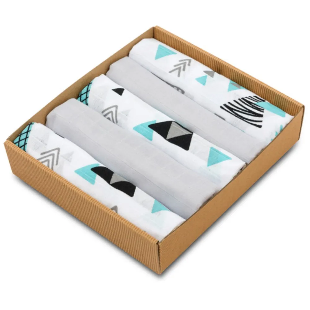 Ensemble de 5 pièces de Langes en Mousseline tresor 60×80 cm Ensemble de 5 pièces de Langes en Mousseline tresor 60×80 cm