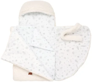 Couverture d’emmaillotage pour bébé 80×40 cm ours blanc