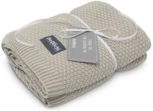 Grande couverture en bambou de 170×130 cm pour mamans – creamy nut