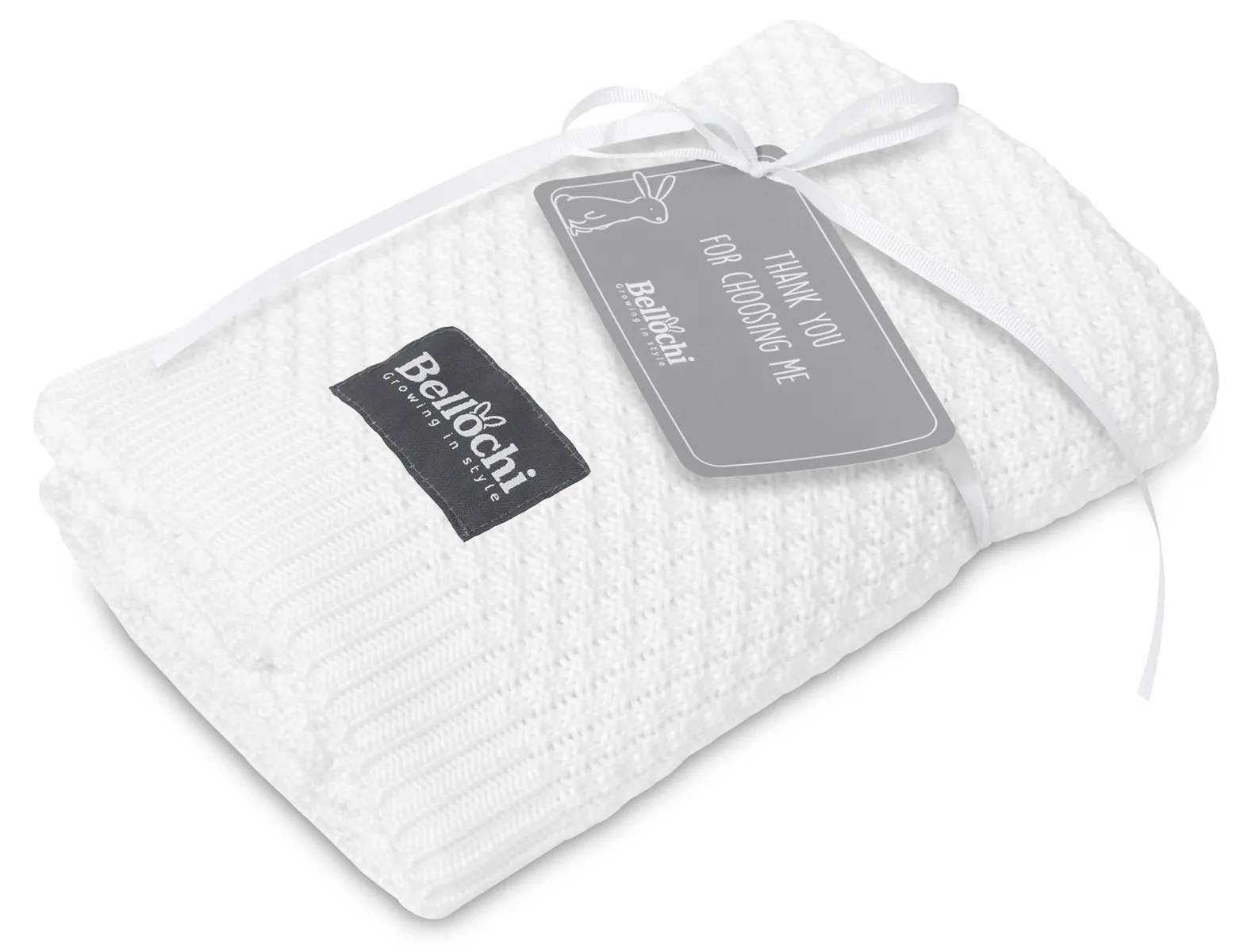 couverture en bambou 100×80 cm, 100% fil de bambou bianchi – white