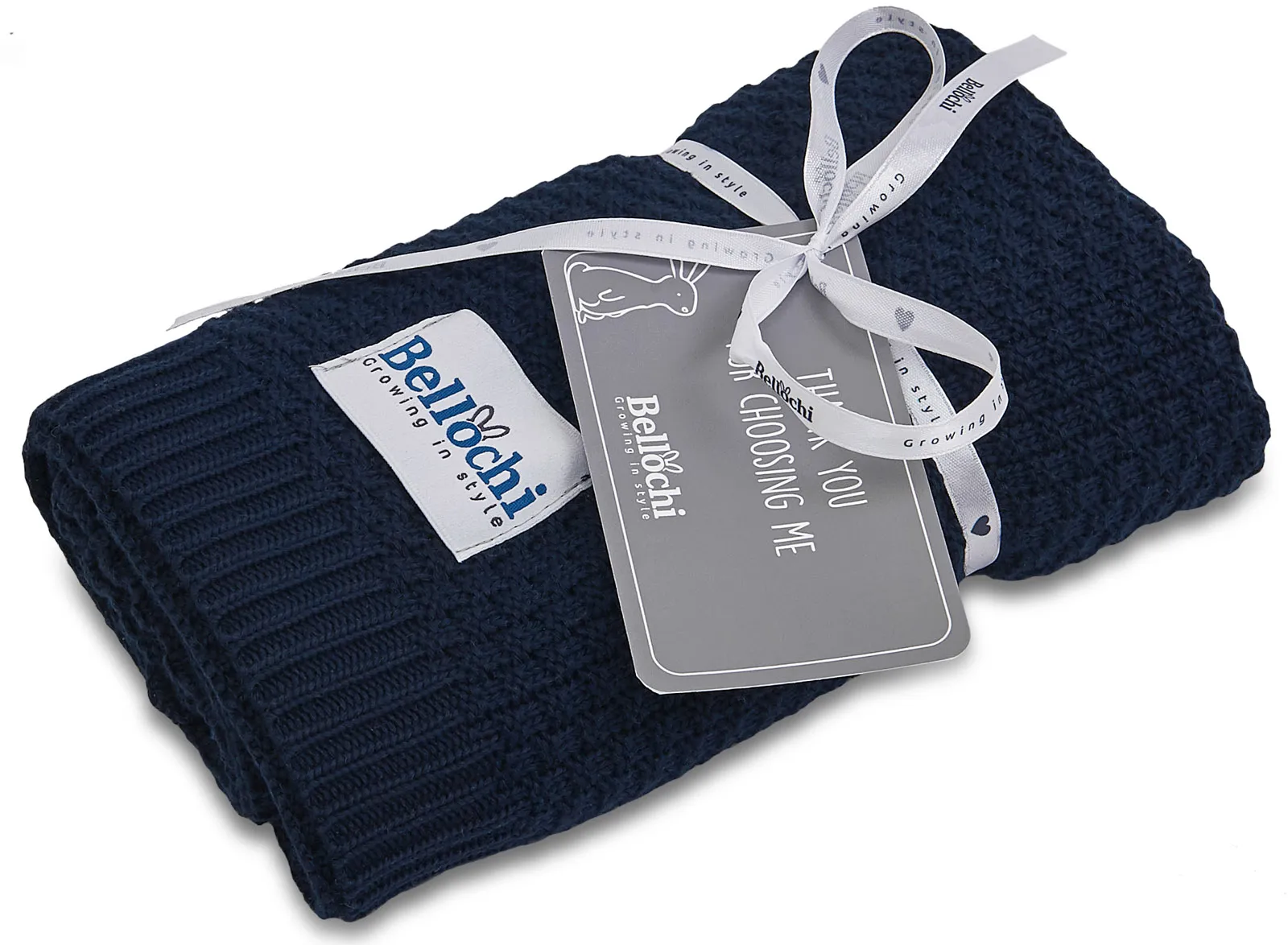 couverture en bambou 100×80 cm bleu marine – bleu foncé 100% fil de bambou