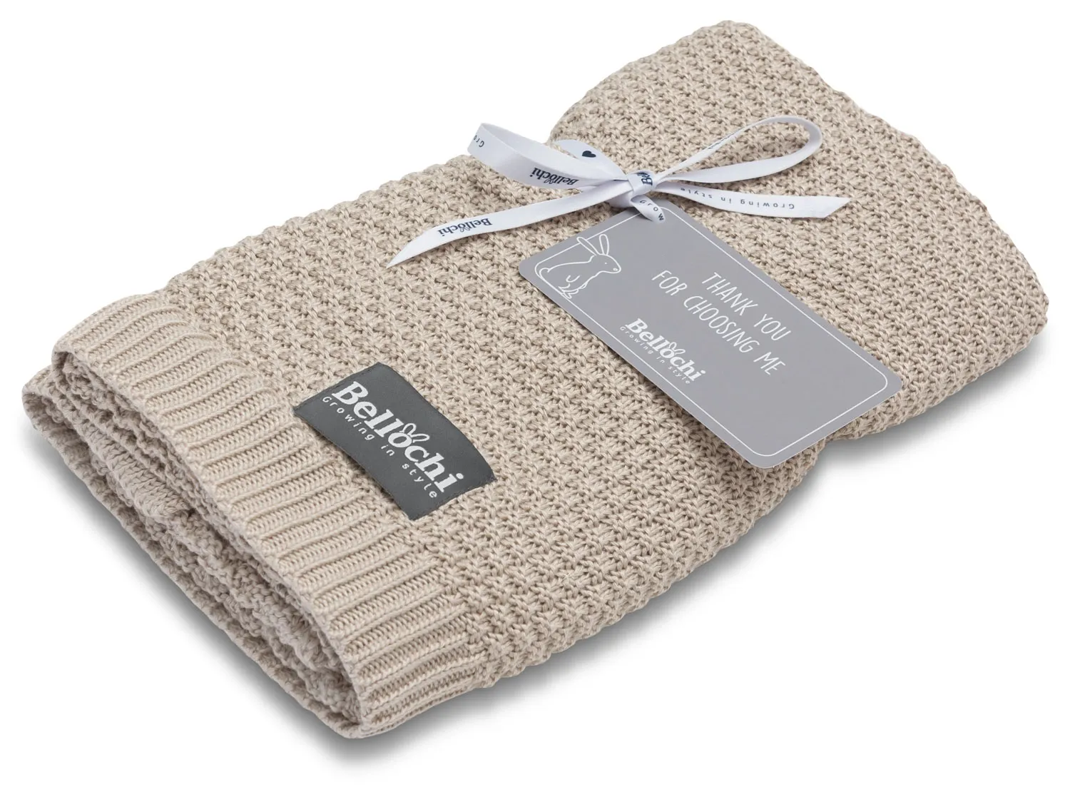 couverture en bambou 100×80 cm crème noisette – beige 100% fil de bambou