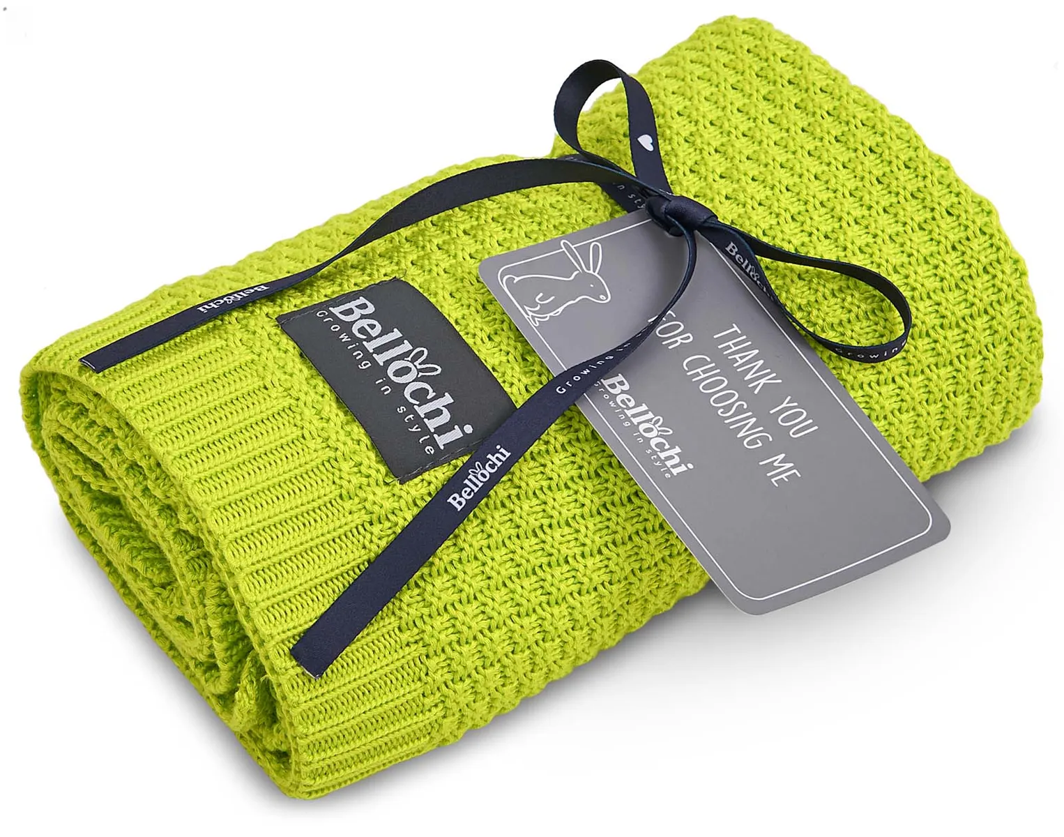 couverture en bambou vert citron – vert, 100×80 cm, 100% fil de bambou