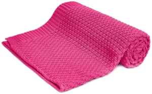 couverture en bambou 100×80 cm mallow – rose 100% fil de bambou