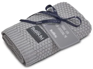 couverture en bambou 100×80 cm stella – gris 100% fil de bambou