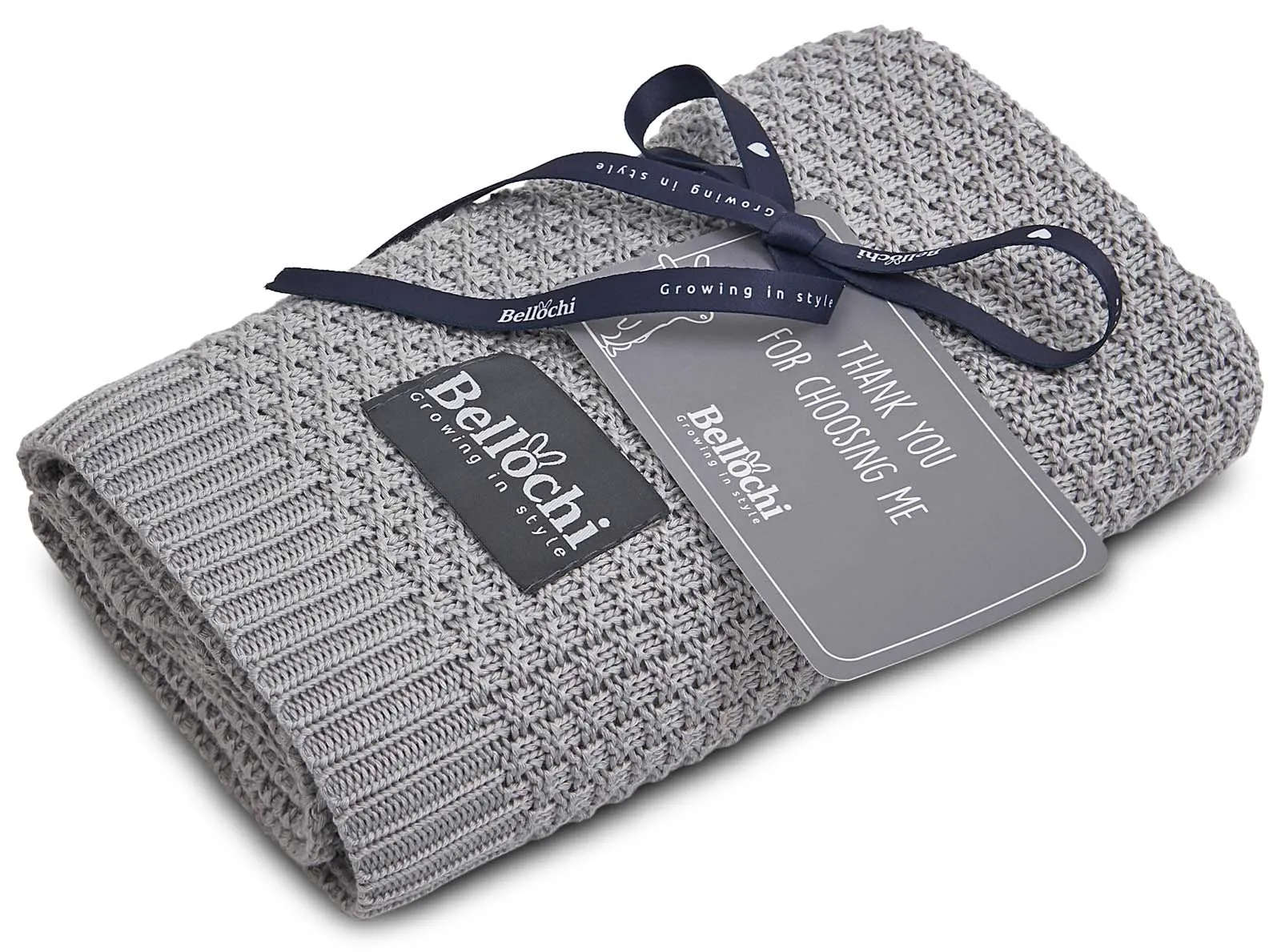 couverture en bambou 100×80 cm stella – gris 100% fil de bambou